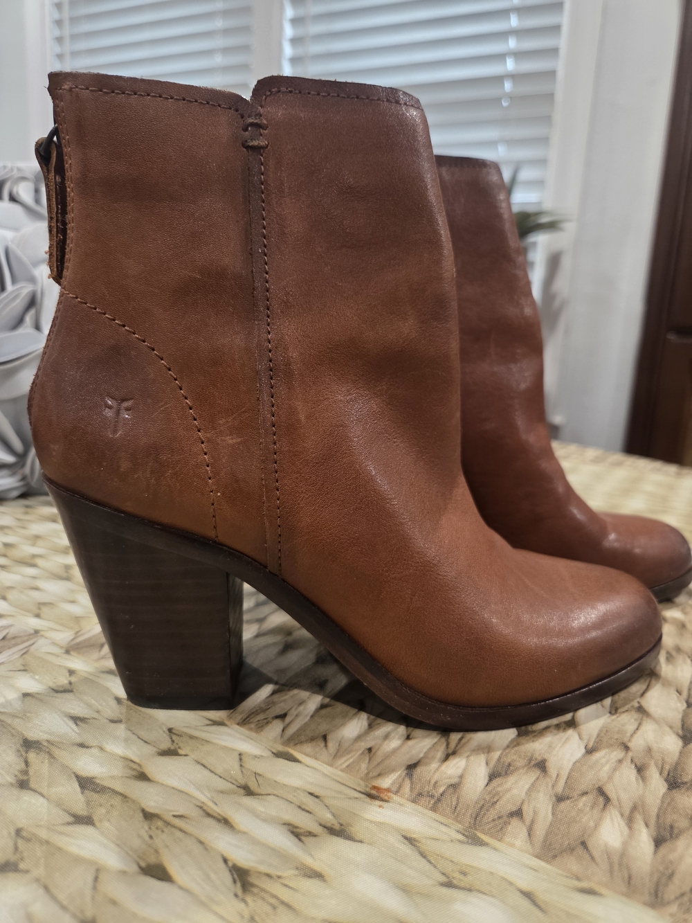 Frye Brown Leather Ankle Bootie - Women's